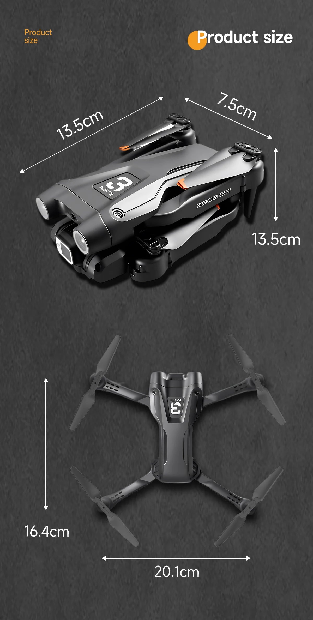 Z908 Pro MAX Mini Drone with 4K Camera & Obstacle Avoidance