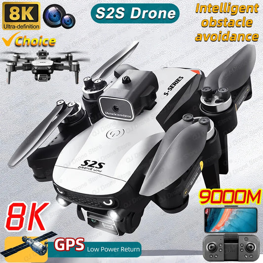 S2S Drone 8K Professional - Dual Camera, Obstacle Avoidance, Foldable Quadcopter