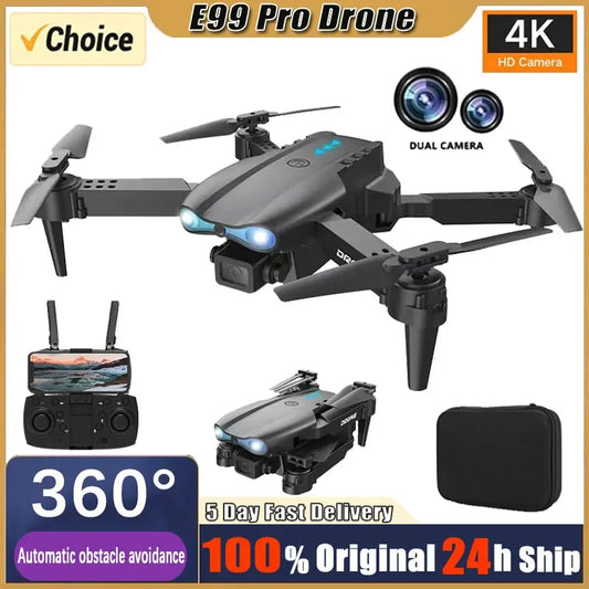 E99 Pro 4K Drone - Foldable Quadcopter with Remote Control and Altitude Hold