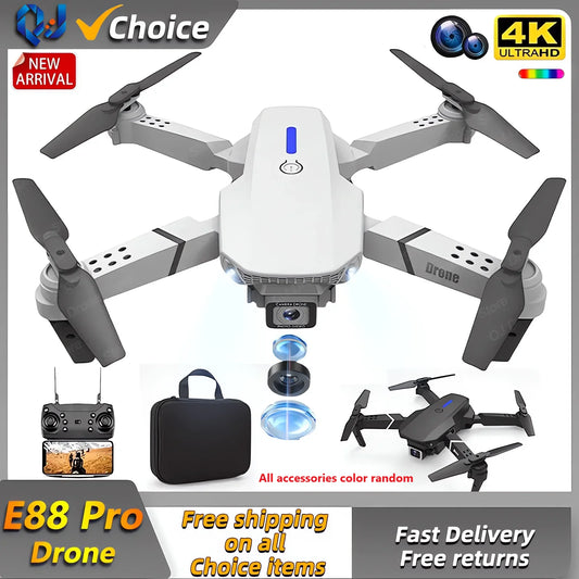 88 Pro RC Drone 4K - Foldable Helicopter with 1080P Wide Angle HD Camera, WiFi FPV, Height Hold