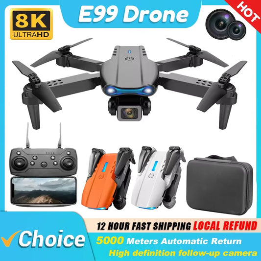 E99 K3 Pro Drone - 4K Dual Camera, WiFi FPV, Obstacle Avoidance