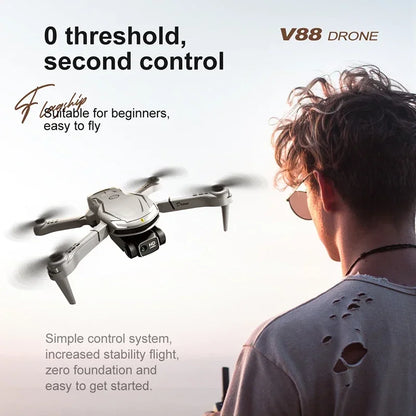 V88 Drone 8K - Dual-Camera GPS Quadcopter with Obstacle Avoidance