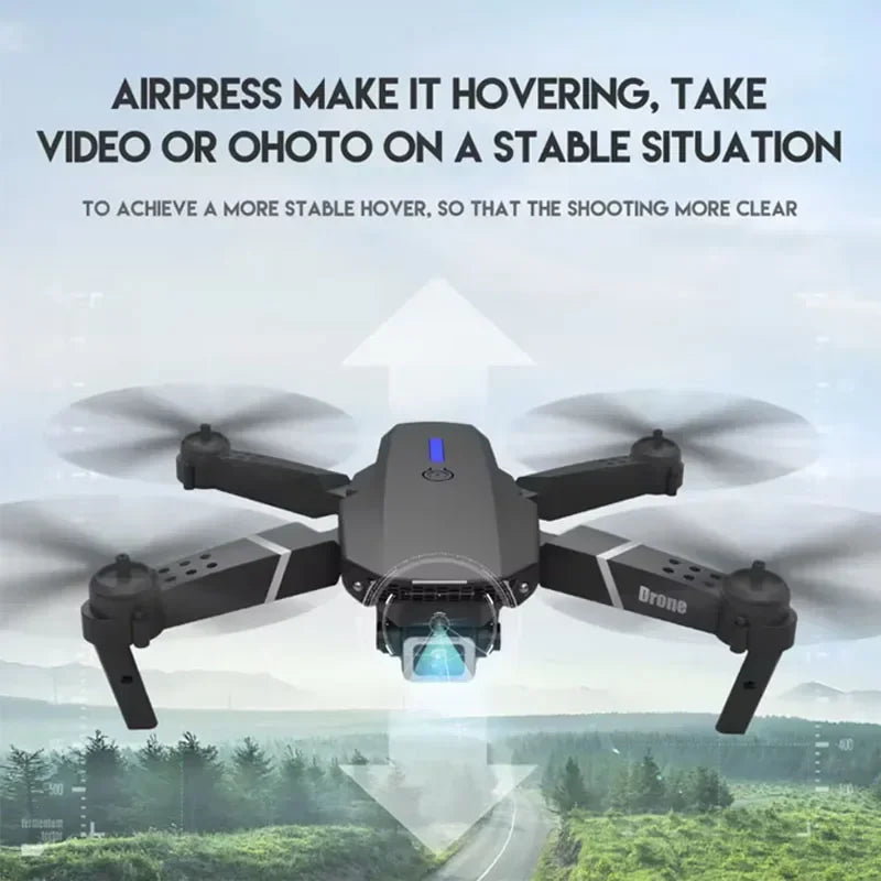 E88Pro 4K RC Drone - Foldable Helicopter with Dual HD Camera, WiFi FPV