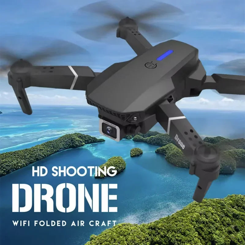 E88Pro 4K RC Drone - Foldable Helicopter with Dual HD Camera, WiFi FPV