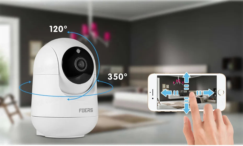 Fuers 5MP WiFi Camera Tuya Smart Home Indoor Wireless IP Surveillance Camera AI Detect Automatic Tracking Security Baby Monitor